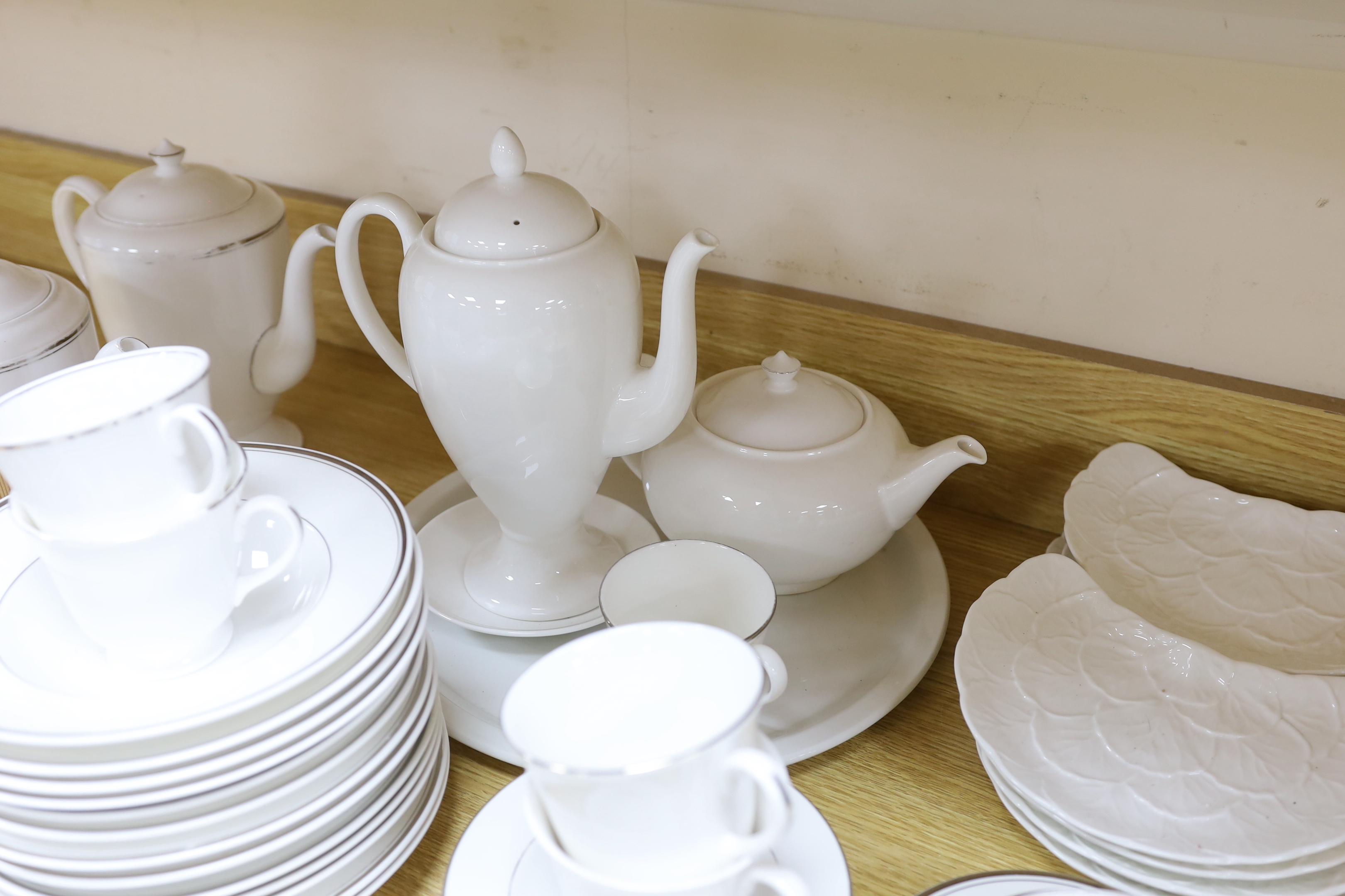 Miscellaneous collection of white bone china tea service (Royal Worcester, Royal Doulton and Wedgwood)